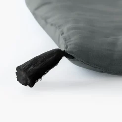 Carré Blanc Edredon lin et coton lavé Songe kaki cendré| Plaids Et Couvre-lits|Plaids