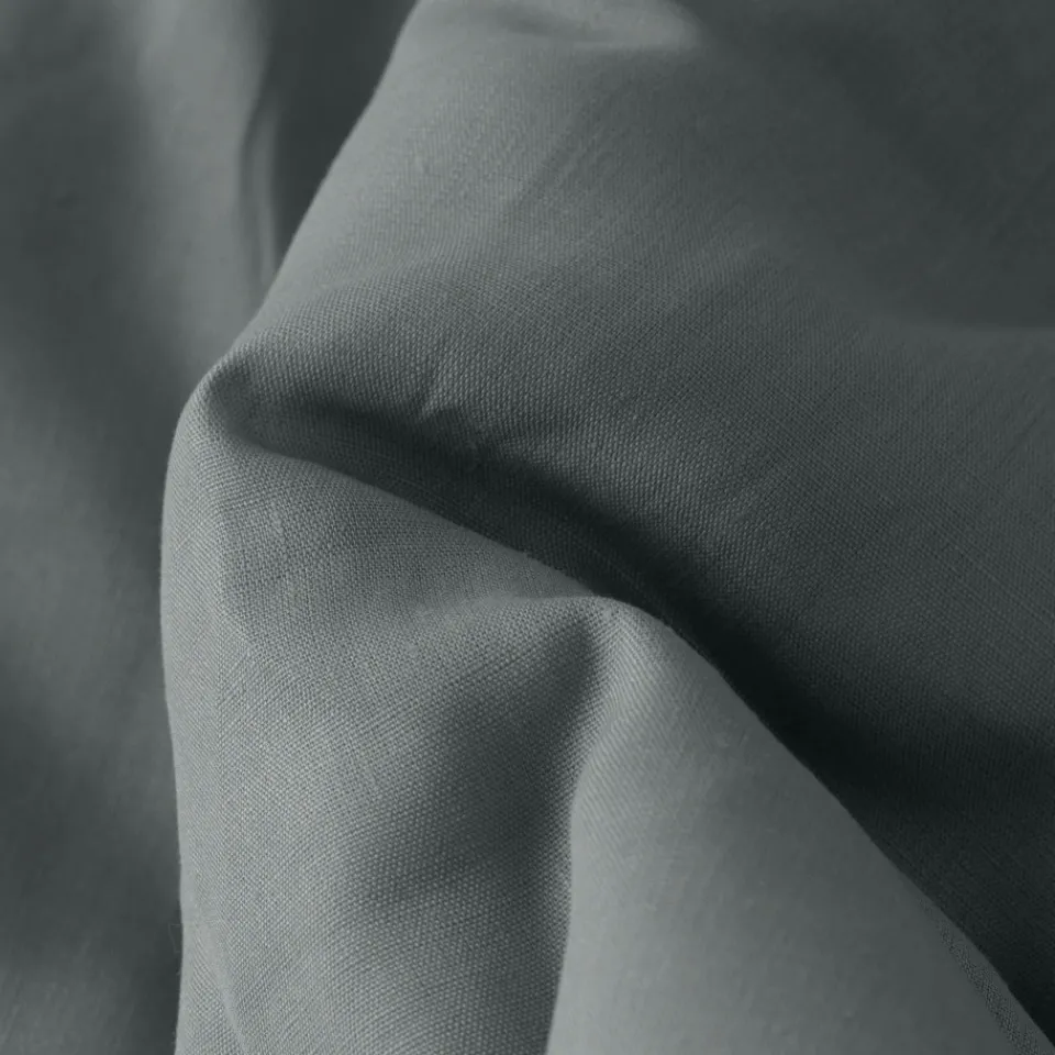 Carré Blanc Edredon lin et coton lavé Songe kaki cendré| Plaids Et Couvre-lits|Plaids