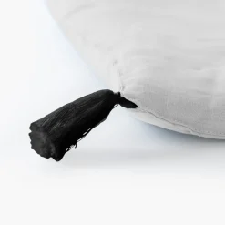 Carré Blanc Edredon lin et coton lavé Songe blanc| Plaids Et Couvre-lits|Plaids