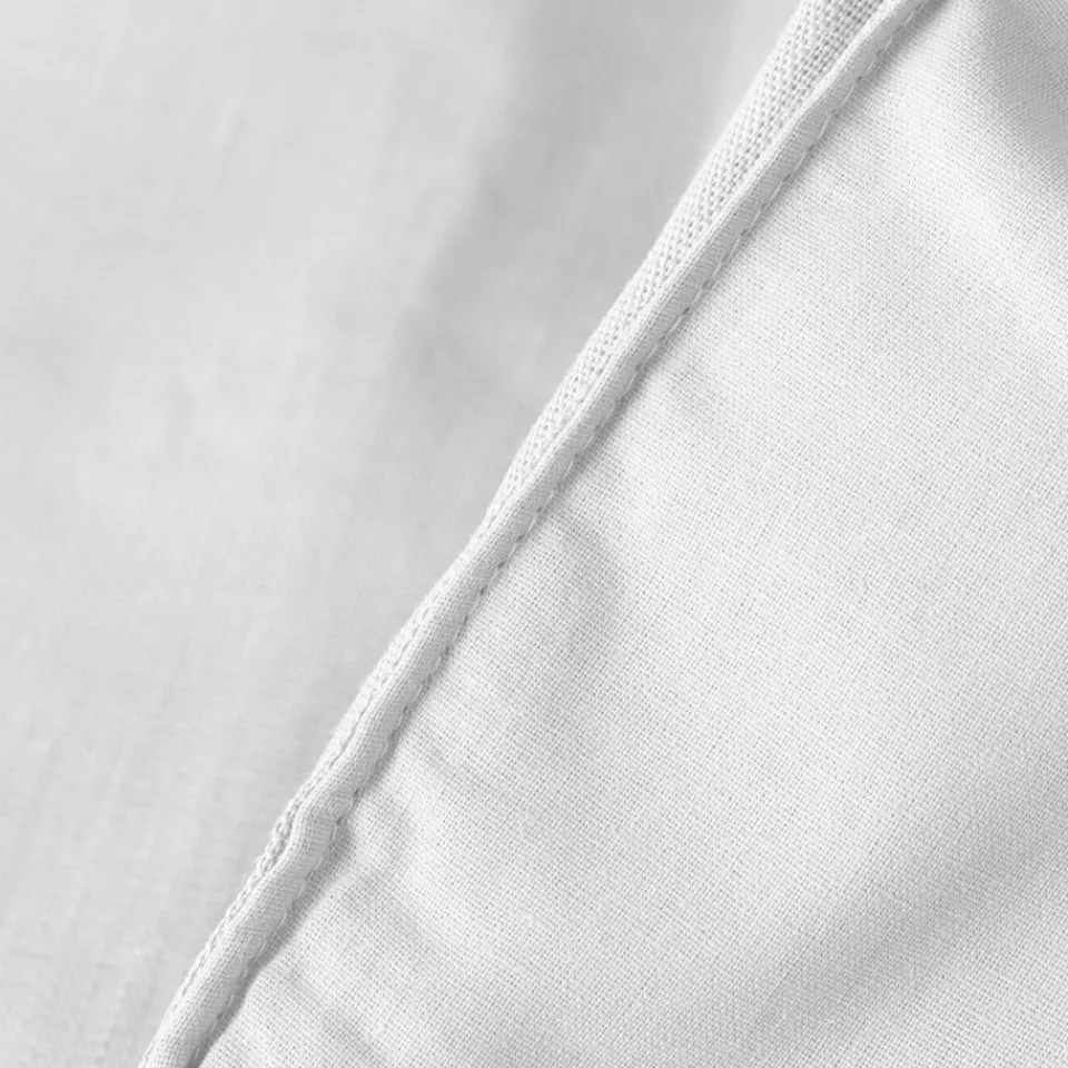 Carré Blanc Edredon lin et coton lavé Songe blanc| Plaids Et Couvre-lits|Plaids