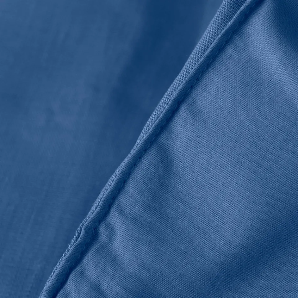 Carré Blanc Edredon lin lavé Songe bleu de chine| Plaids Et Couvre-lits|Plaids