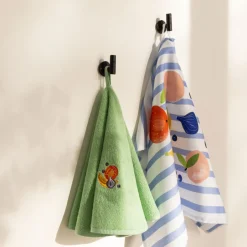 Carré Blanc Essuie mains coton Joya vert prairie| Torchons & Essuie-mains