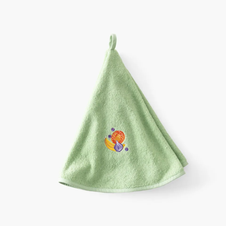 Carré Blanc Essuie mains coton Joya vert prairie| Torchons & Essuie-mains