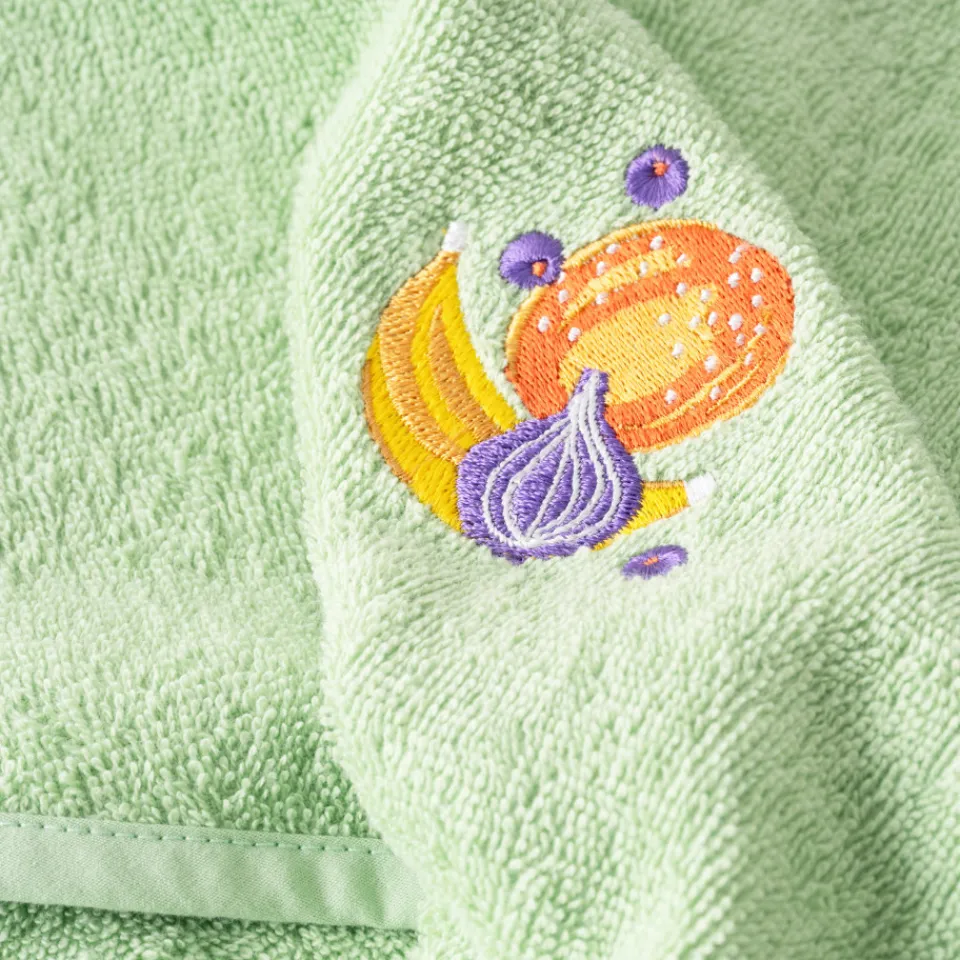 Carré Blanc Essuie mains coton Joya vert prairie| Torchons & Essuie-mains