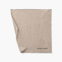 Carré Blanc Essuie mains coton Signature grège| Torchons & Essuie-mains