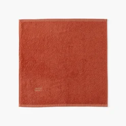 Carré Blanc Essuie mains coton Signature terre cuite| Torchons & Essuie-mains