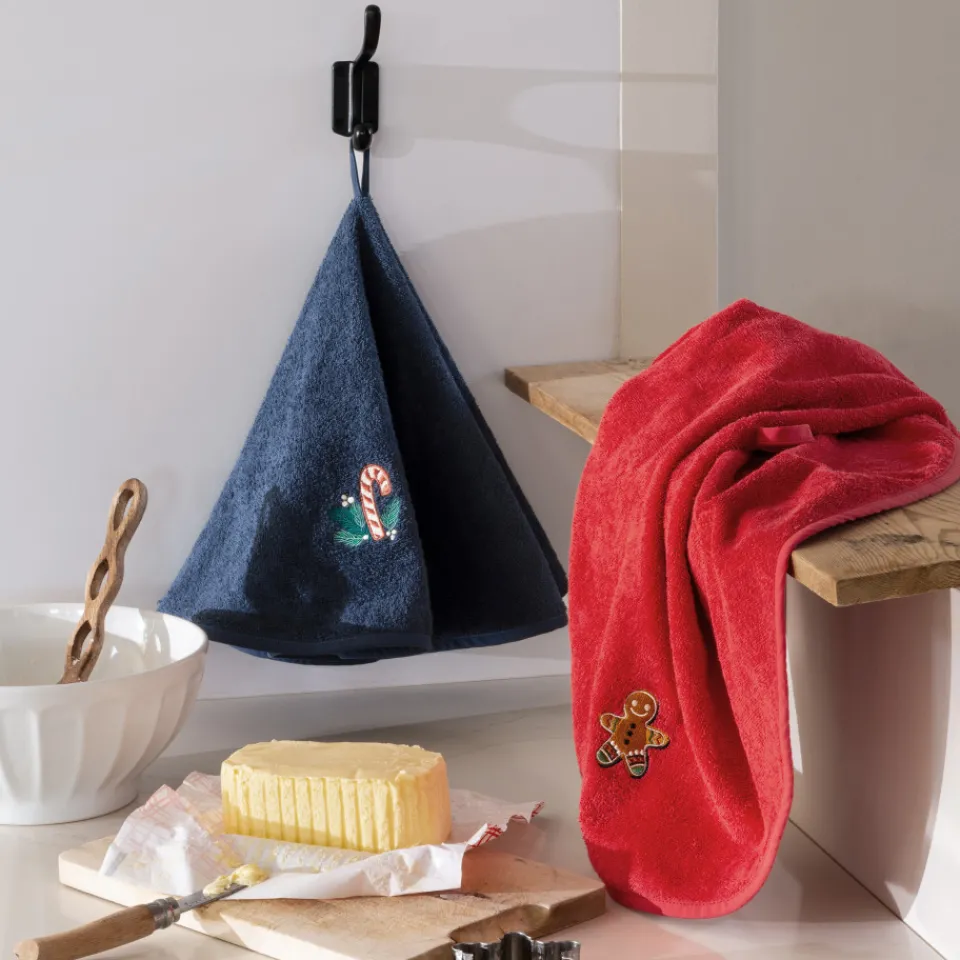 Carré Blanc Essuie mains coton Sweet marine| Torchons & Essuie-mains