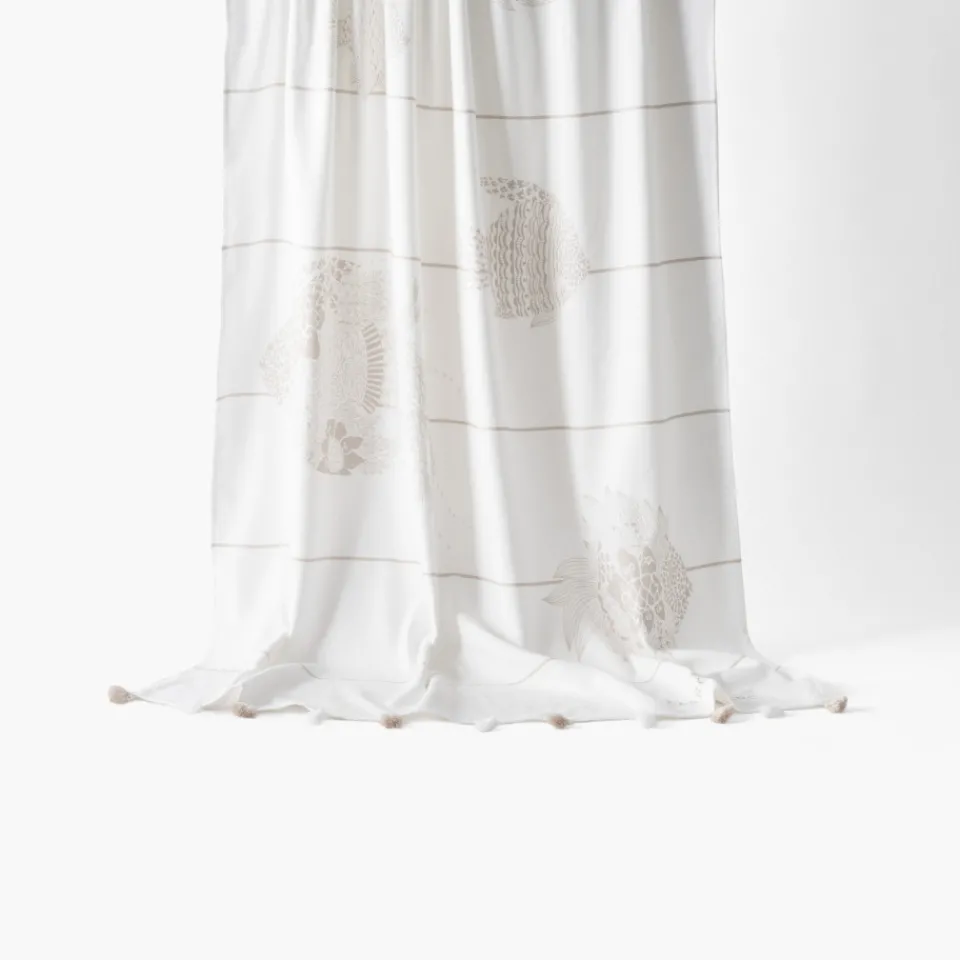 Carré Blanc Fouta coton Amorgos| La Plage