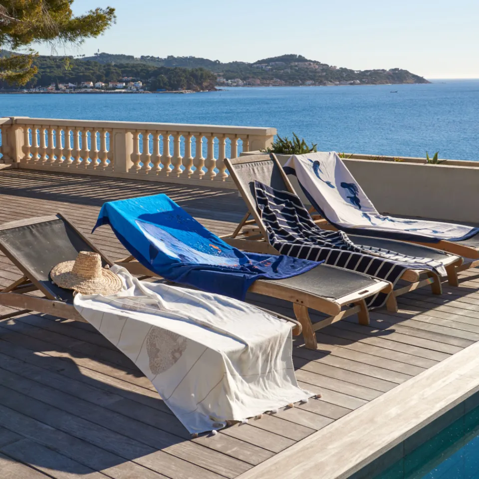 Carré Blanc Fouta coton Amorgos| La Plage