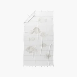 Carré Blanc Fouta coton Amorgos| La Plage