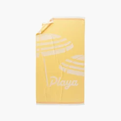 Carré Blanc Fouta coton Laplaya jaune| La Plage