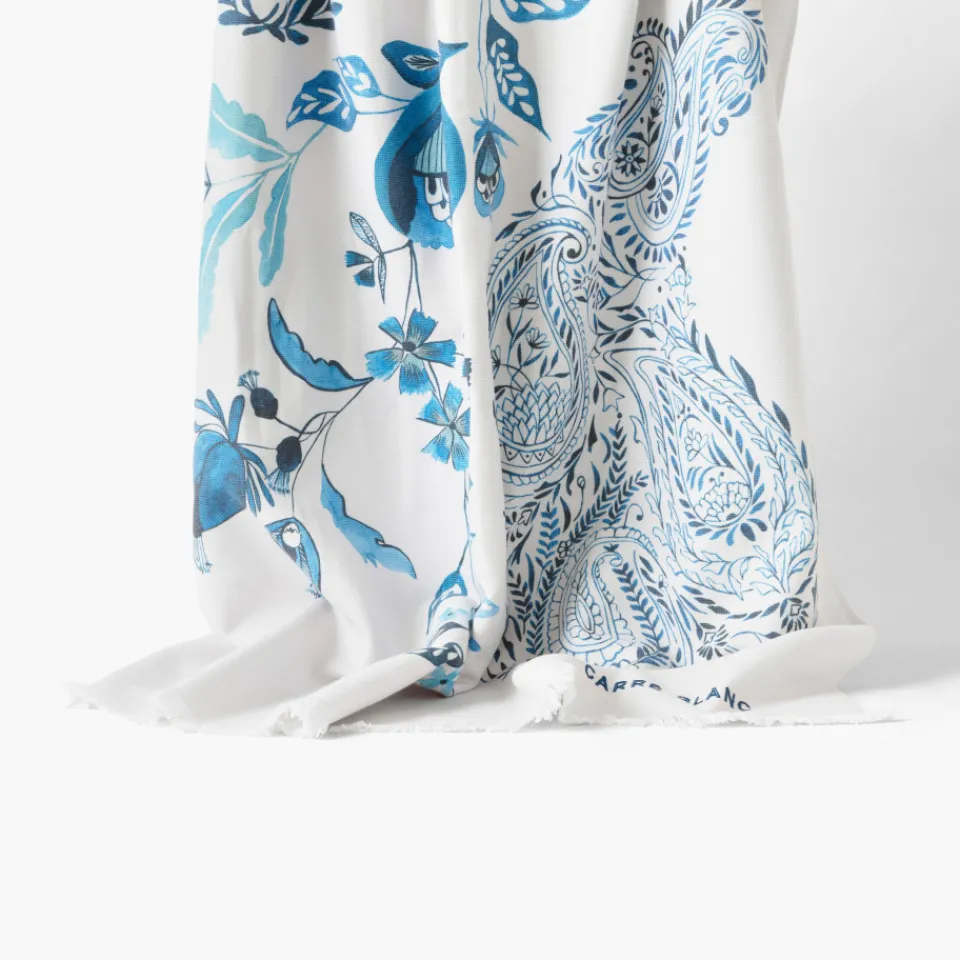 Carré Blanc Fouta coton Madeleine| La Plage