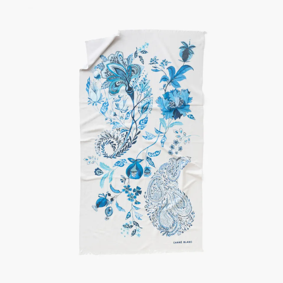 Carré Blanc Fouta coton Madeleine| La Plage