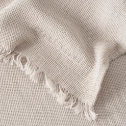 Carré Blanc Fouta coton Pyla lin| La Plage