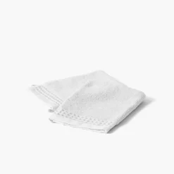 Carré Blanc Gant de toilette bouclette de coton biologique Source blanc| Gants De Toilette