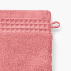 Carré Blanc Gant de toilette bouclette de coton biologique Source pétale| Gants De Toilette