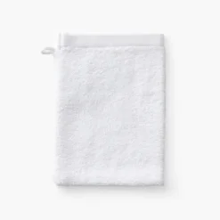 Carré Blanc Gant de toilette coton Adore blanc| Gants De Toilette