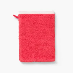 Carré Blanc Gant de toilette coton Atlantis corail|Enfant Gants De Toilette
