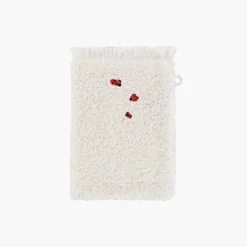Carré Blanc Gant de toilette coton biologique Raphia ivoire|Enfant Gants De Toilette