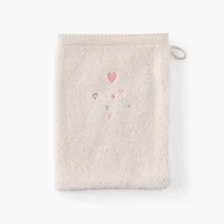Carré Blanc Gant de toilette coton bio Bienvenue nude|Enfant Gants De Toilette|Nouveautés Bébénew