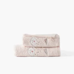 Carré Blanc Gant de toilette coton bio Bienvenue nude|Enfant Gants De Toilette|Nouveautés Bébénew
