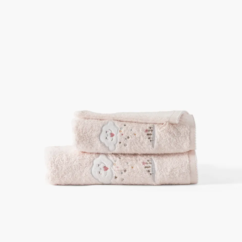 Carré Blanc Gant de toilette coton bio Bienvenue nude|Enfant Gants De Toilette|Nouveautés Bébénew