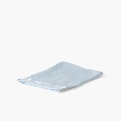 Carré Blanc Gant de toilette coton et viscose de bambou Equinoxe bleu givre| Gants De Toilette