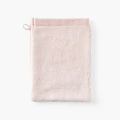 Carré Blanc Gant de toilette coton et viscose de bambou Aura nude| Gants De Toilette