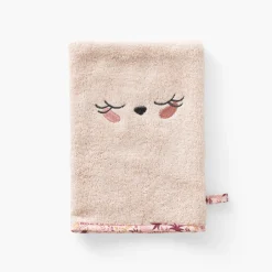 Carré Blanc Gant de toilette coton Happyful Nude|Enfant Gants De Toilette