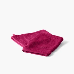Carré Blanc Gant de toilette coton Lola II framboise| Gants De Toilette