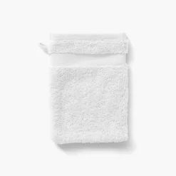 Carré Blanc Gant de toilette coton Lola II blanc| Gants De Toilette