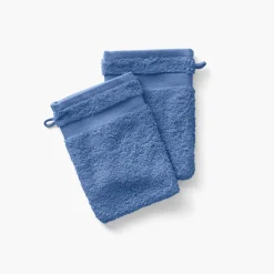 Carré Blanc Gant de toilette coton Lola II encre| Gants De Toilette