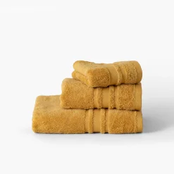 Carré Blanc Gant de toilette coton Lola II miel| Gants De Toilette