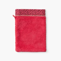 Carré Blanc Gant de toilette coton Rosella coquelicot| Gants De Toilette