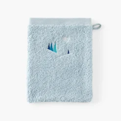 Carré Blanc Gant de toilette phosphorescent coton Stellaire bleu banquise|Enfant Gants De Toilette|Nouveautés Bébénew