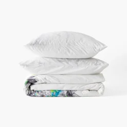 Carré Blanc Housse de couette coton Calypte| Housses De Couette