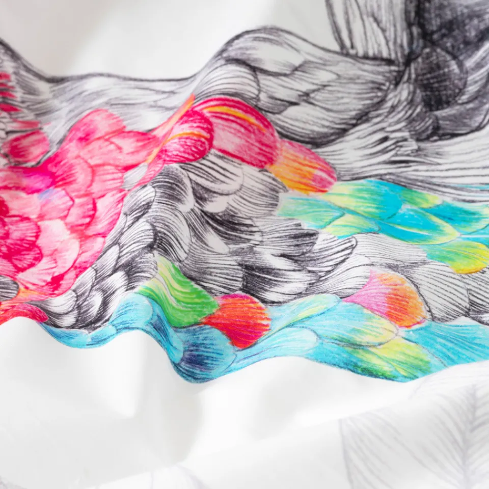 Carré Blanc Housse de couette coton Calypte| Housses De Couette