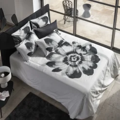 Carré Blanc Housse de couette coton Danaïde| Housses De Couette