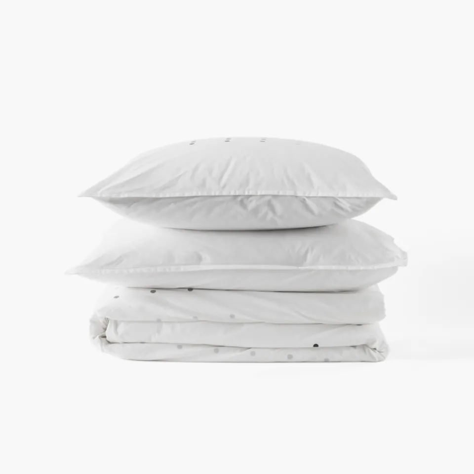 Carré Blanc Housse de couette coton Dotsy|Homme Coffrets Cadeaux|Housses De Couette