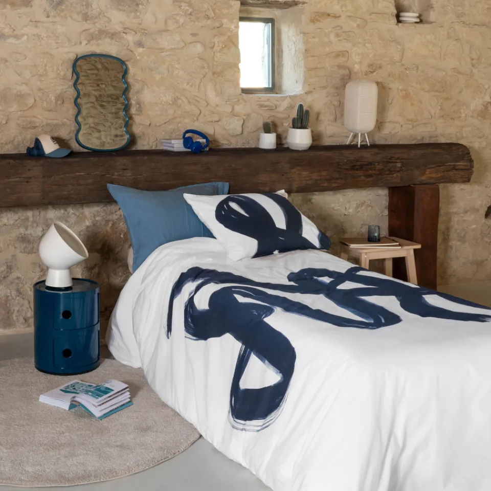 Carré Blanc Housse de couette coton Hypnotic enfant|Enfant Housses De Couette