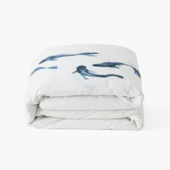 Carré Blanc Housse de couette coton Hypnotic| Housses De Couette