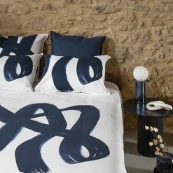 Carré Blanc Housse de couette coton Hypnotic| Housses De Couette