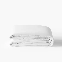 Carré Blanc Housse de couette coton lavé biologique Souffle blanc| Housses De Couette