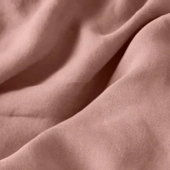 Carré Blanc Housse de couette enfant lin et coton lavé Songe rose cendré|Enfant Housses De Couette