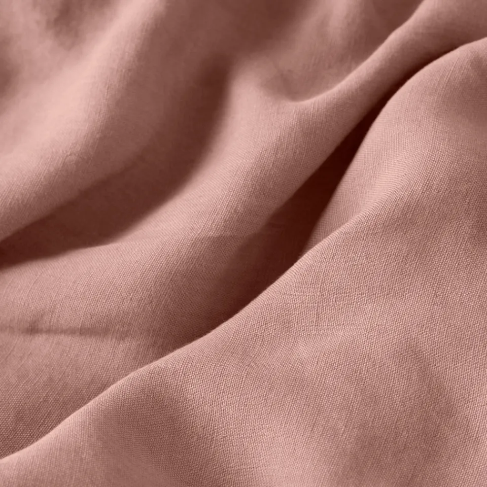 Carré Blanc Housse de couette enfant lin et coton lavé Songe rose cendré|Enfant Housses De Couette