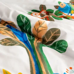 Carré Blanc Housse de couette enfant coton bio Pinata|Enfant Linge De Litbio|Housses De Couette