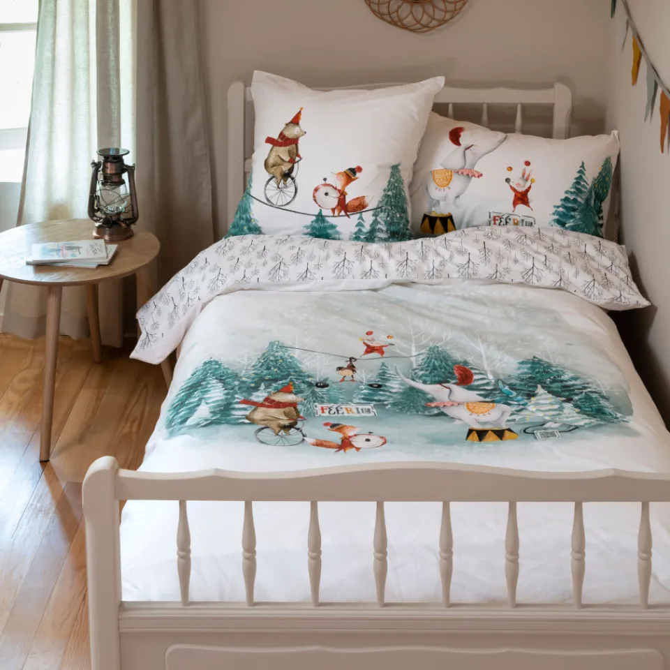 Carré Blanc Housse de couette enfant pur coton Féeries|Enfant Linge De Litbio|Housses De Couette