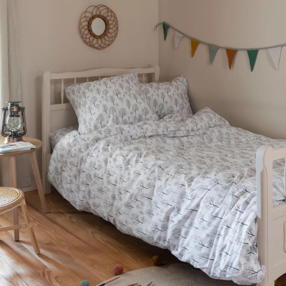 Carré Blanc Housse de couette enfant pur coton Féeries|Enfant Linge De Litbio|Housses De Couette