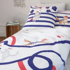 Carré Blanc Housse de couette enfant réversible coton biologique Ptitchic|Enfant Linge De Litbio|Housses De Couette