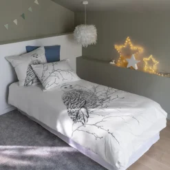 Carré Blanc Housse de couette enfant réversible coton Harfang|Enfant Housses De Couette|Nouveautés Bébénew